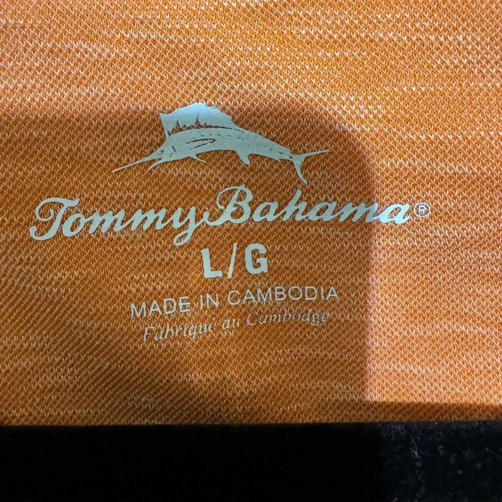 Tommy Bahama Men's Heather Orange Quarter-Zip Pullover